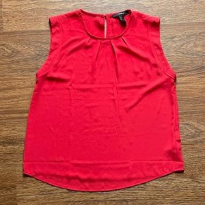 Forever 21 Bright Red Sleeveless Blouse / Size Small